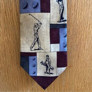 🔶 {4/$12} Larson Golf Tie 100% Silk ⛳️🏌🏻‍♂️
